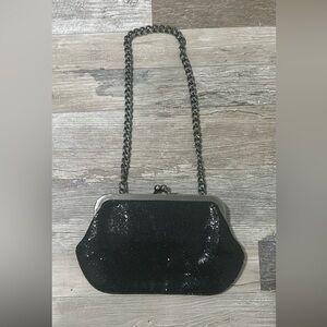 EXPRESS black sparkly mini handbag